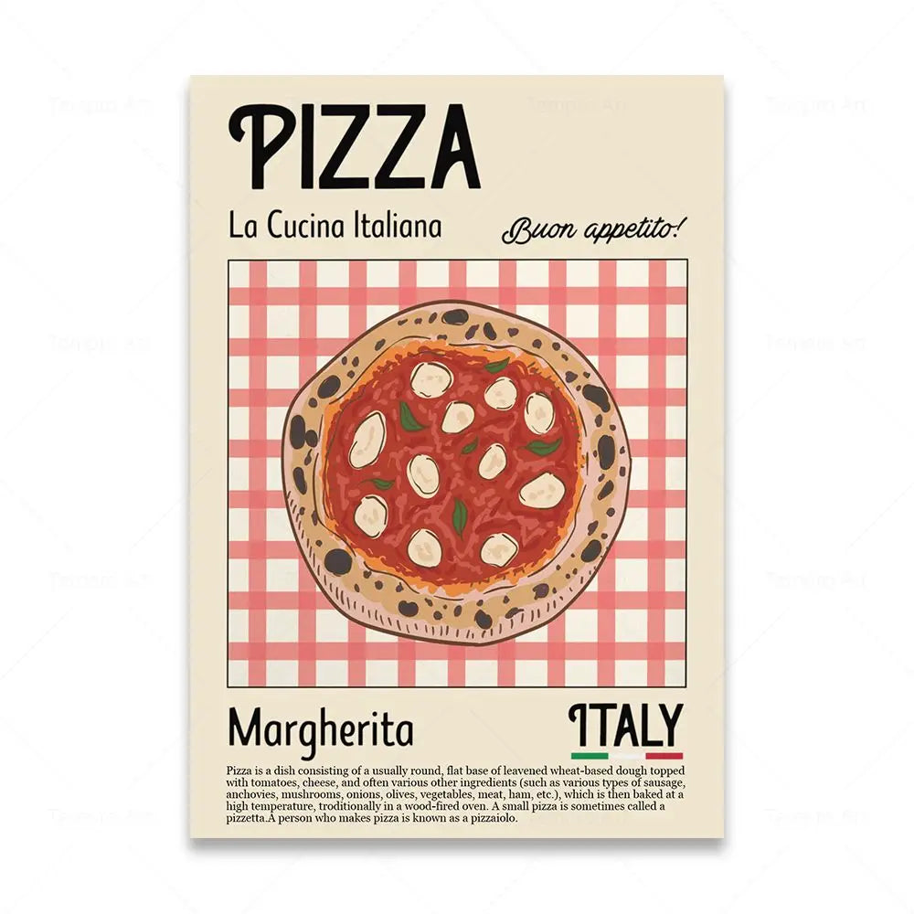 Kitchen Food Pizza Ramen Sushi Spaghett Wall Art Canvas Painting Nordic Posters And Prints Wall Pictures For Living Room Decor