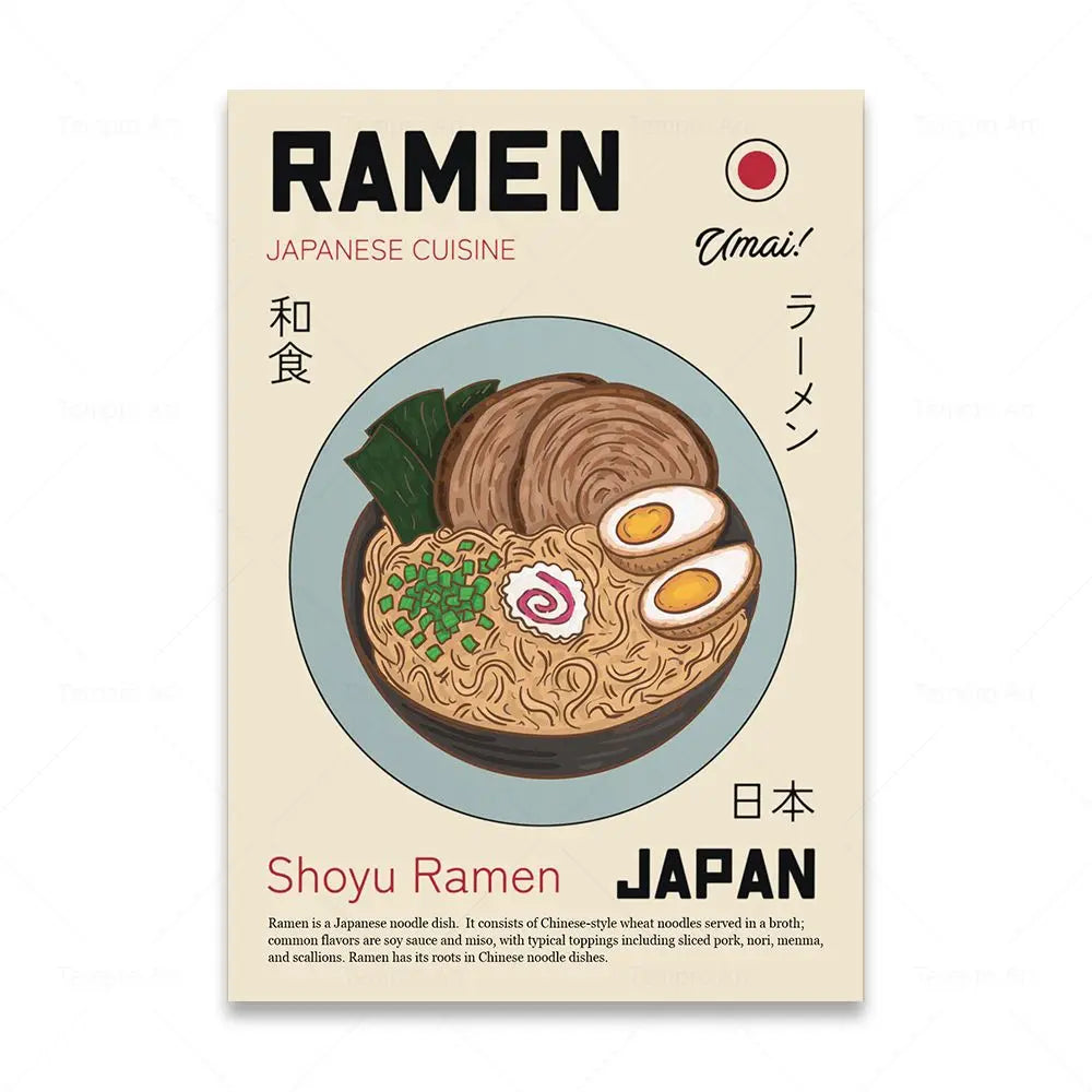 Kitchen Food Pizza Ramen Sushi Spaghett Wall Art Canvas Painting Nordic Posters And Prints Wall Pictures For Living Room Decor