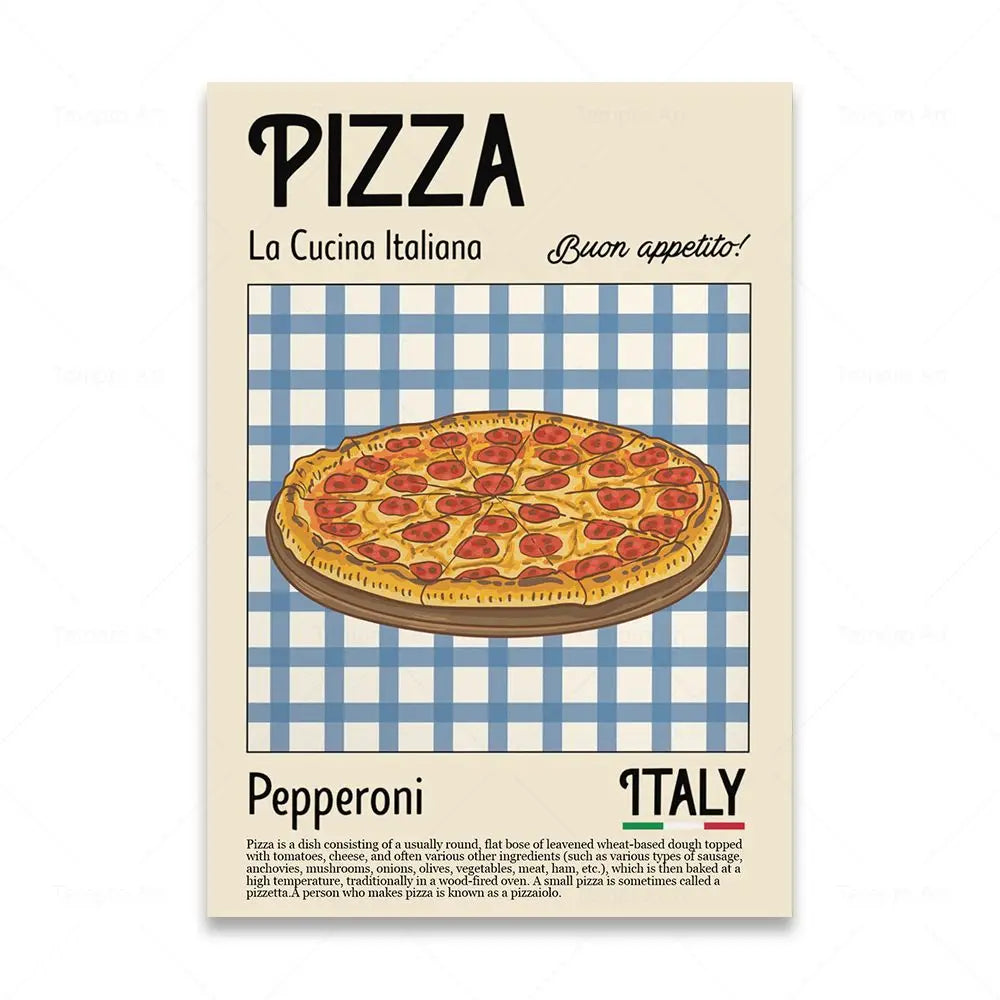 Kitchen Food Pizza Ramen Sushi Spaghett Wall Art Canvas Painting Nordic Posters And Prints Wall Pictures For Living Room Decor
