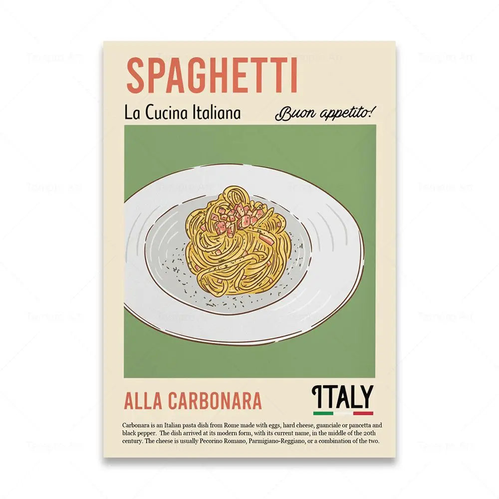 Kitchen Food Pizza Ramen Sushi Spaghett Wall Art Canvas Painting Nordic Posters And Prints Wall Pictures For Living Room Decor