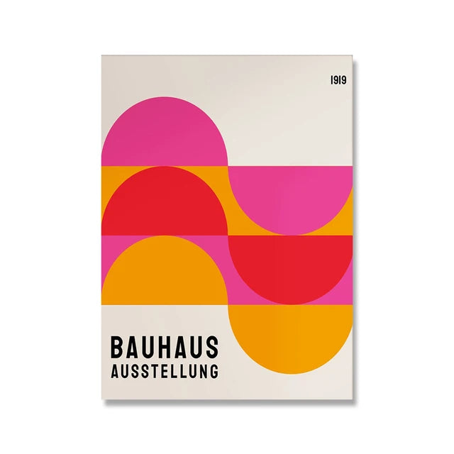 Modern Minimalist Art Bauhaus Exhibition Geometric Posters Artwork Canvas Prints Abstract Painting Living Room Murals Home Decor