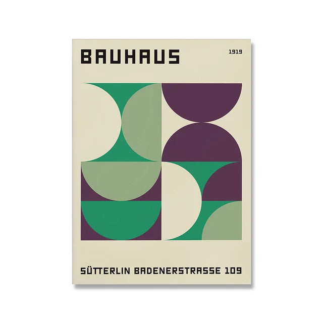 Modern Minimalist Art Bauhaus Exhibition Geometric Posters Artwork Canvas Prints Abstract Painting Living Room Murals Home Decor