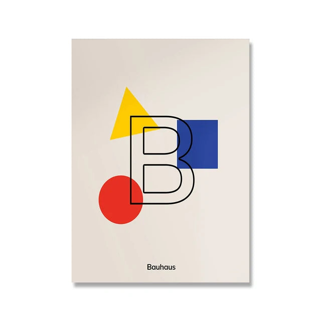 Modern Minimalist Art Bauhaus Exhibition Geometric Posters Artwork Canvas Prints Abstract Painting Living Room Murals Home Decor