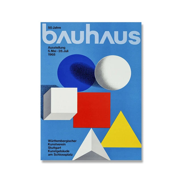 Modern Minimalist Art Bauhaus Exhibition Geometric Posters Artwork Canvas Prints Abstract Painting Living Room Murals Home Decor