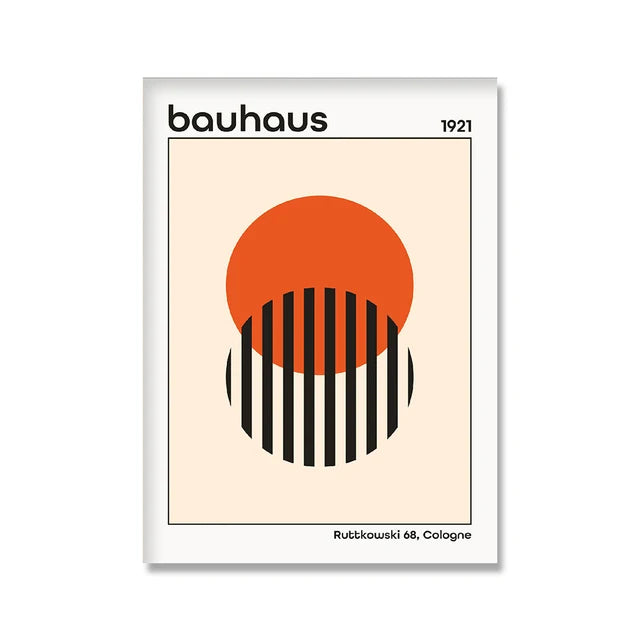 Modern Minimalist Art Bauhaus Exhibition Geometric Posters Artwork Canvas Prints Abstract Painting Living Room Murals Home Decor