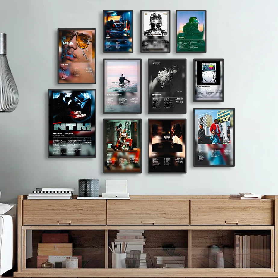 Modern Music Albums Wall Art Poster Prints Pop Music Album Covers Canvas Painting Picture for Living Room Home Decor