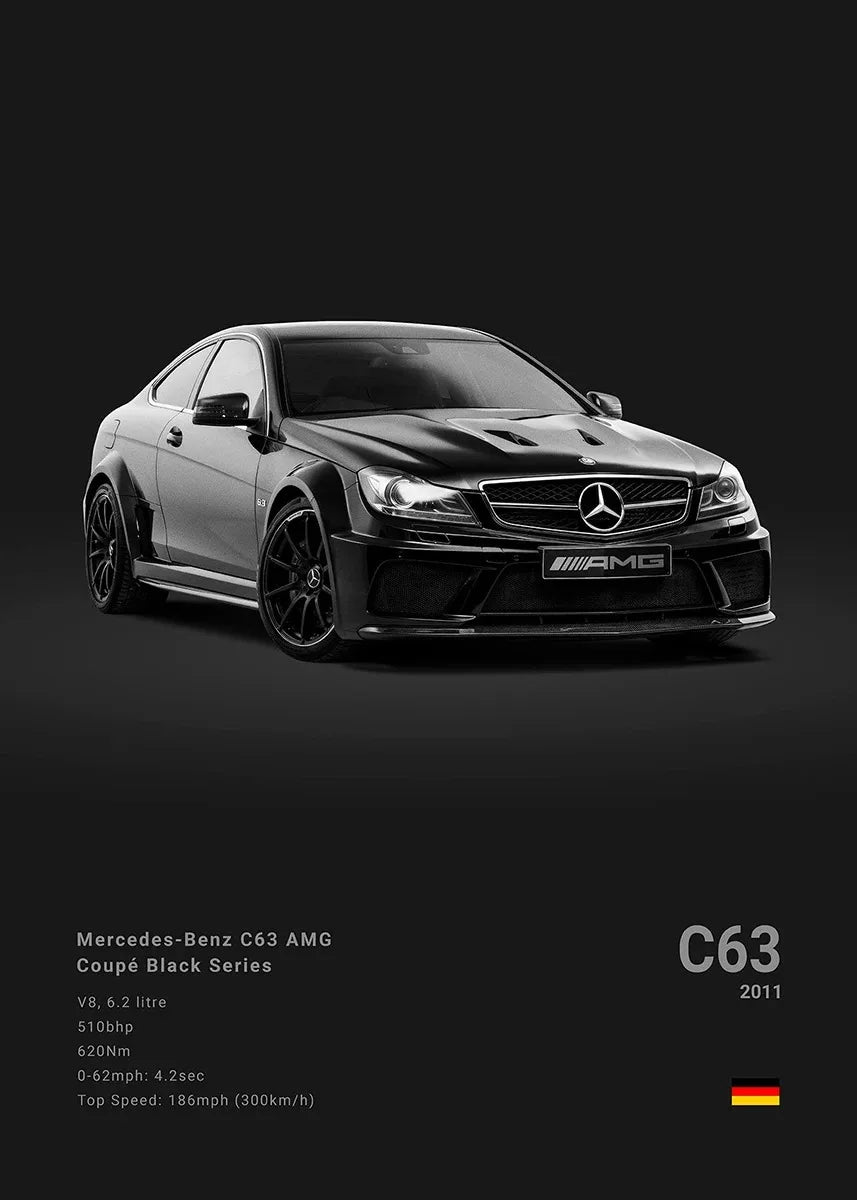 Black and White Porsche Posters and Prints Modern Cool Sports Car Canvas Painting Wall Art Pictures Home Bar Room Decoration