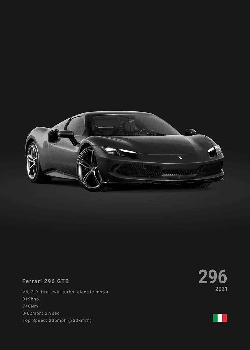 Black and White Porsche Posters and Prints Modern Cool Sports Car Canvas Painting Wall Art Pictures Home Bar Room Decoration