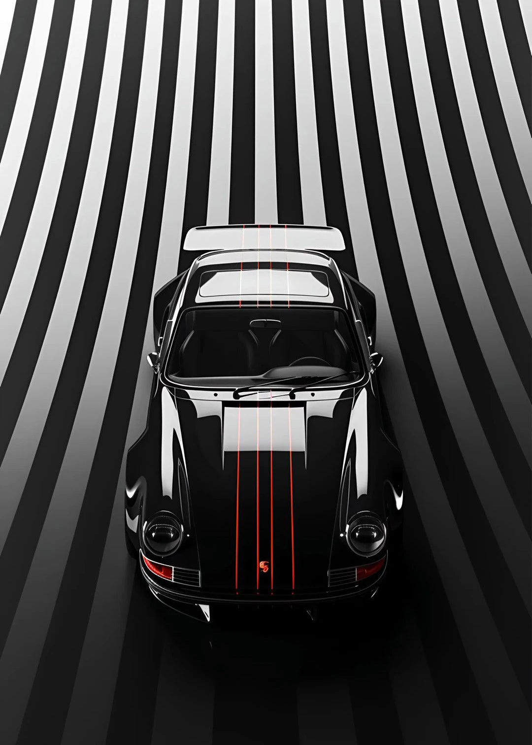 Black and White Luxury Car Art Poster Poster Canvas Painting Print Home Living Room Bedroom Entrance Bar Cafe Art Decoration