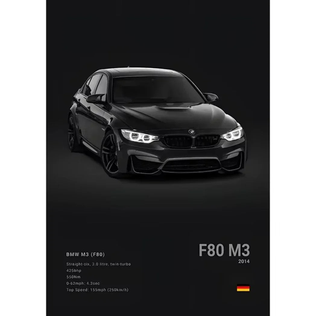 Pop Art Car Wall Art Posters for Modern Home Decor Canvas Prints M2 M3 M4 M5 Z8 CSL GTS Gifts For Car Enthusiasts Pictures Print