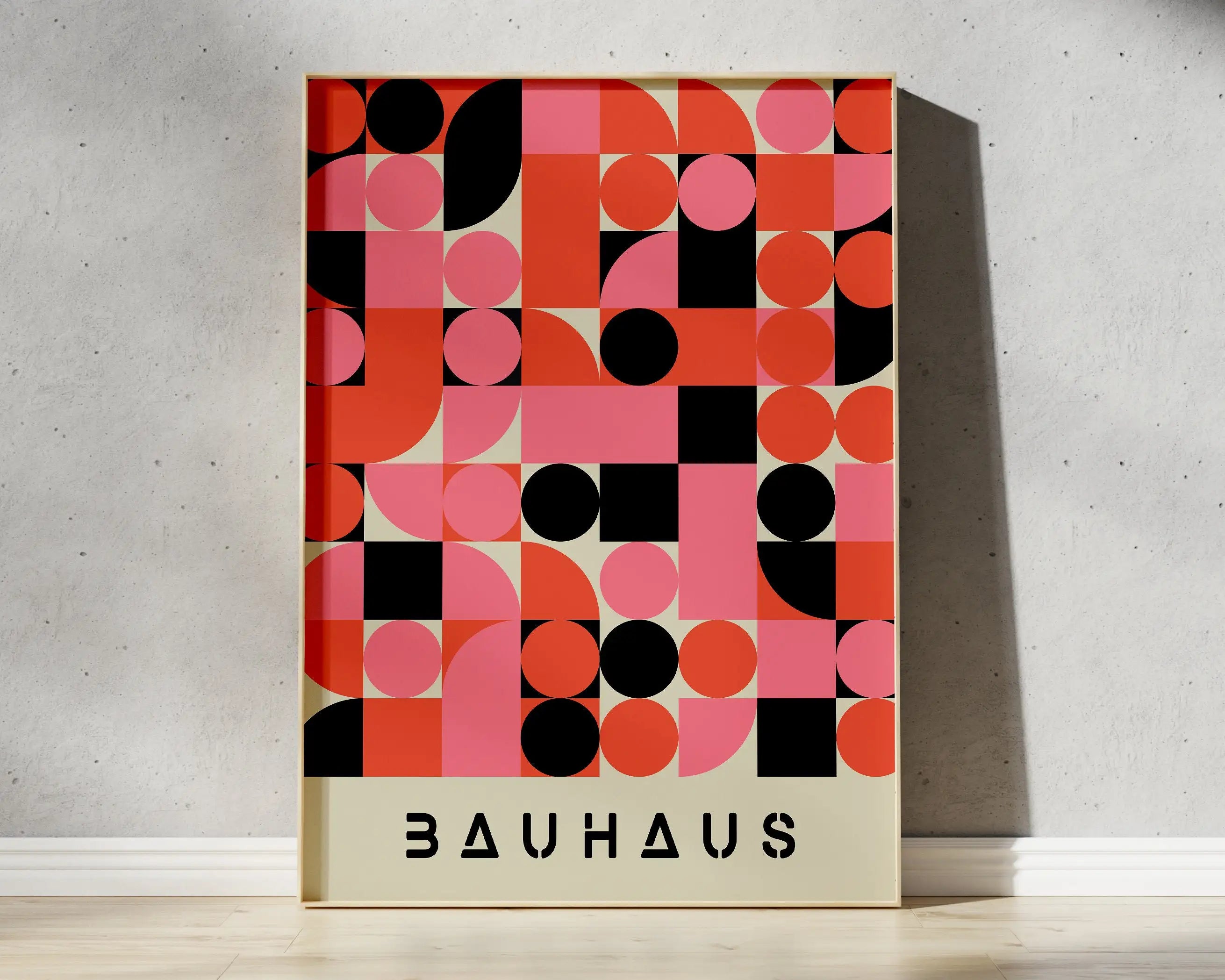 Modernist Bauhaus Geometric Canvas Poster Living Room Wall Art Retro Prints Mid Century Home Decorative Wall Art Painting