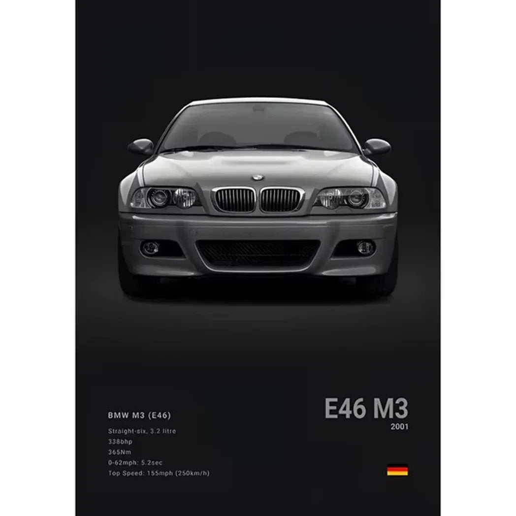 Pop Art Car Wall Art Posters for Modern Home Decor Canvas Prints M2 M3 M4 M5 Z8 CSL GTS Gifts For Car Enthusiasts Pictures Print