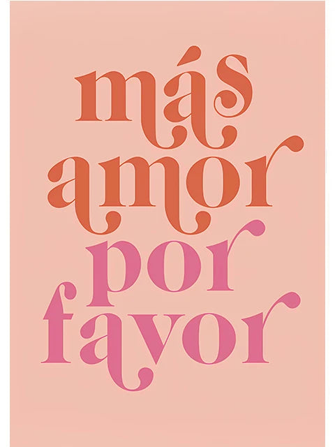 Modern More Mas Amor Por Favor Spanish Quote Canvas Prints Poster Print Pink Painting Bedroom Picture Decoration Cuadro No Frame