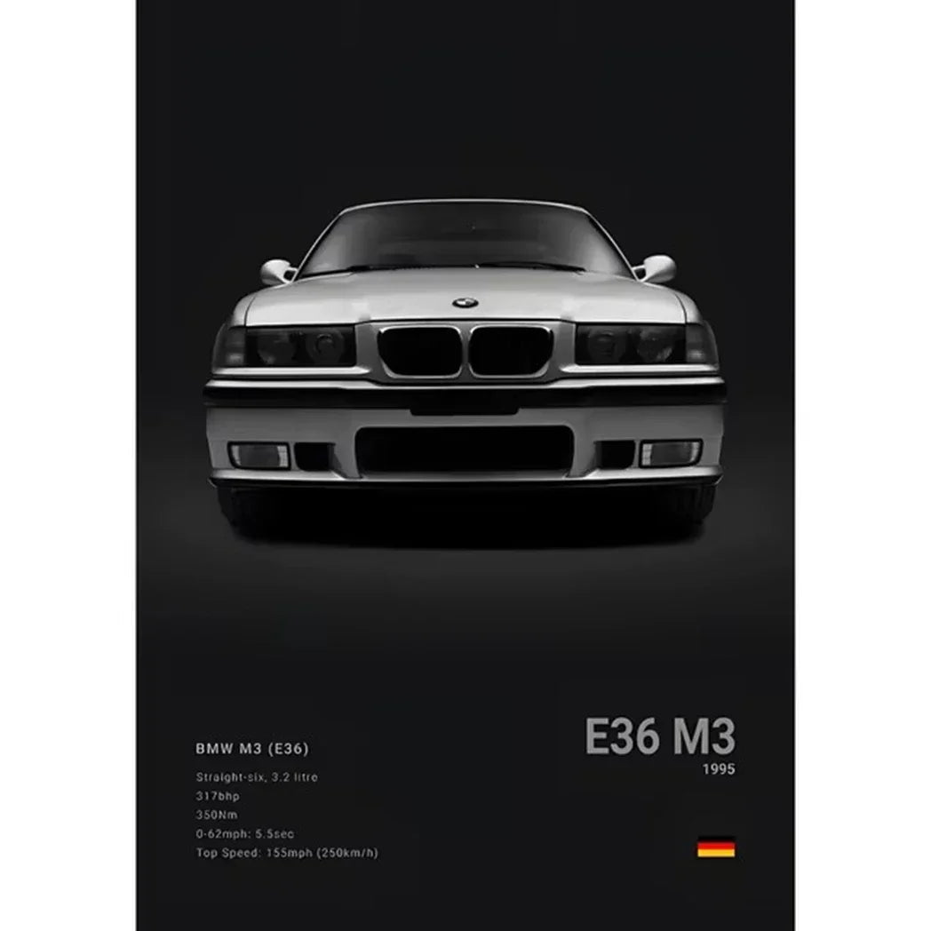 Pop Art Car Wall Art Posters for Modern Home Decor Canvas Prints M2 M3 M4 M5 Z8 CSL GTS Gifts For Car Enthusiasts Pictures Print