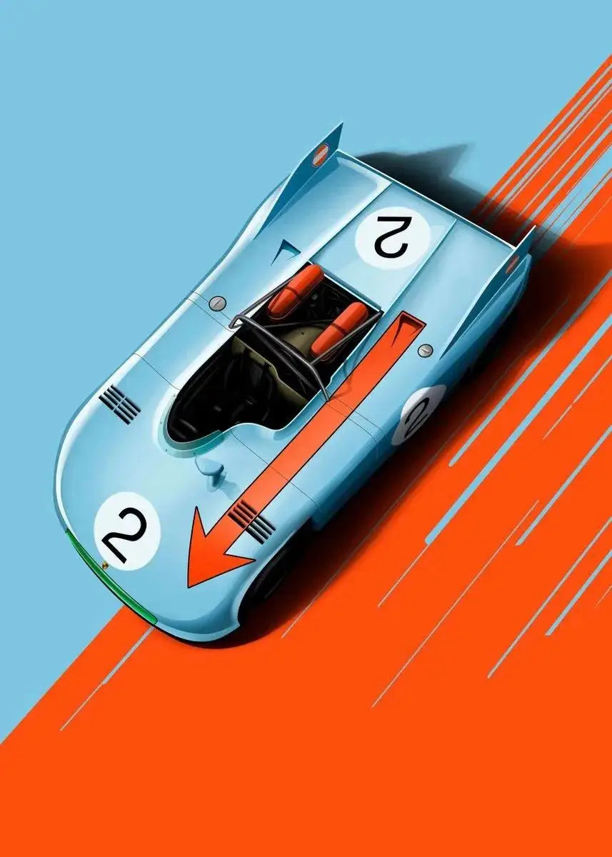 Modern Racing Car Canvas Wall Art  Cartoon Racer Poster for Boys Room Living Room Decor  Aesthetic Motorsport Prints for Home De