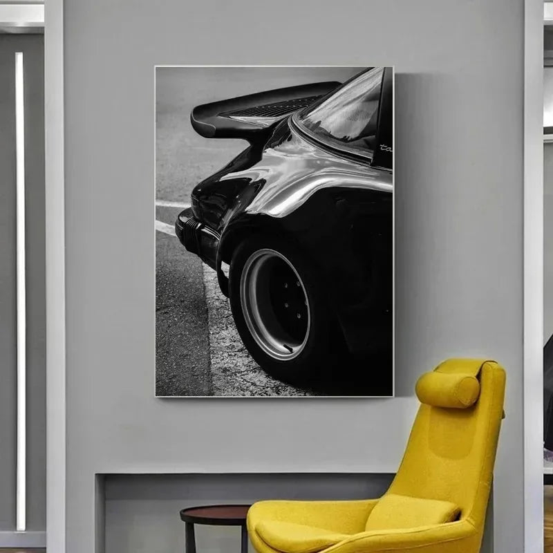 Sports Car Posters And Prints Canvas Painting Portrait Of Middle Ages Black And White Wall Art Pictures Home Bar Room Decoration