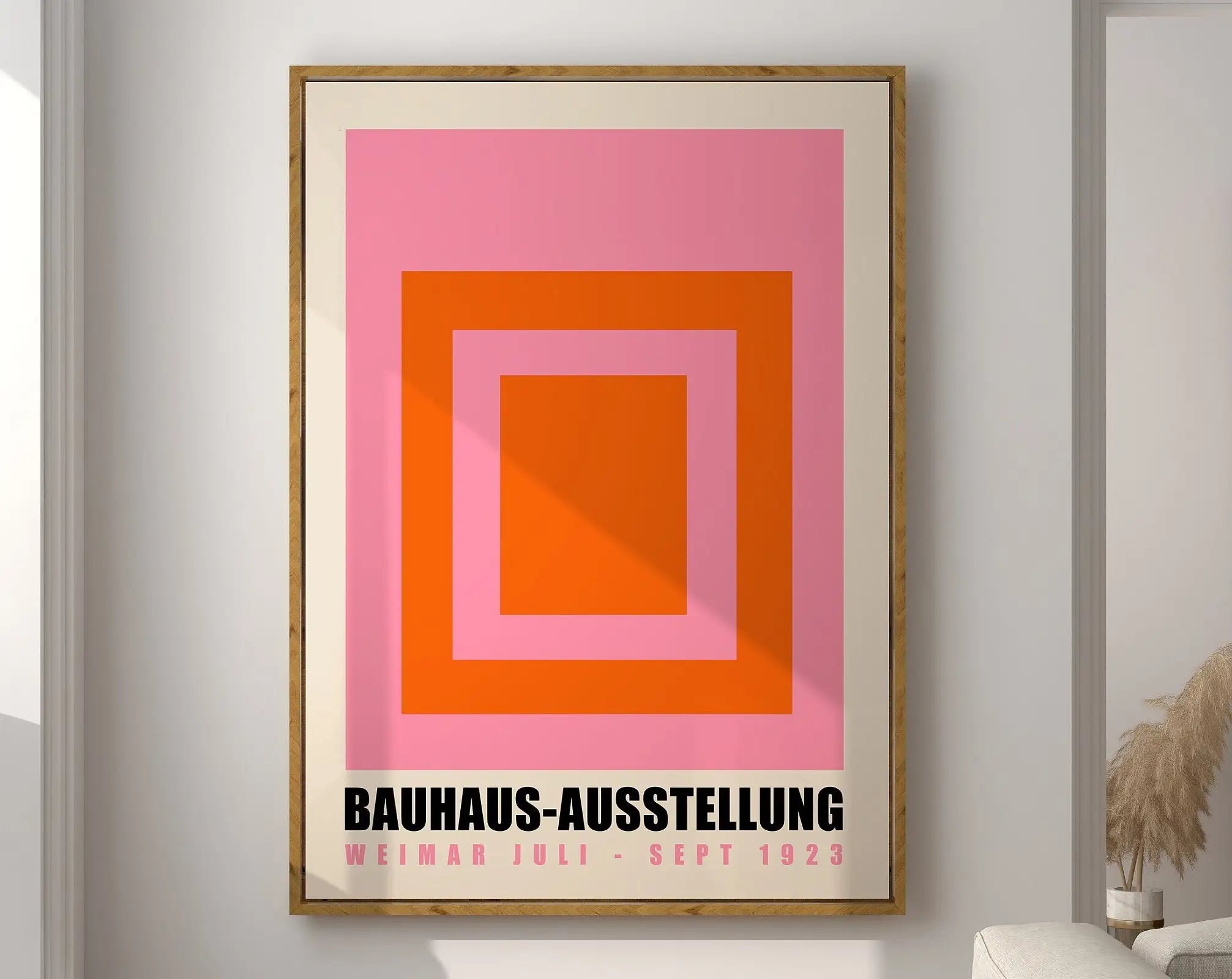 Modernist Bauhaus Geometric Canvas Poster Living Room Wall Art Retro Prints Mid Century Home Decorative Wall Art Painting