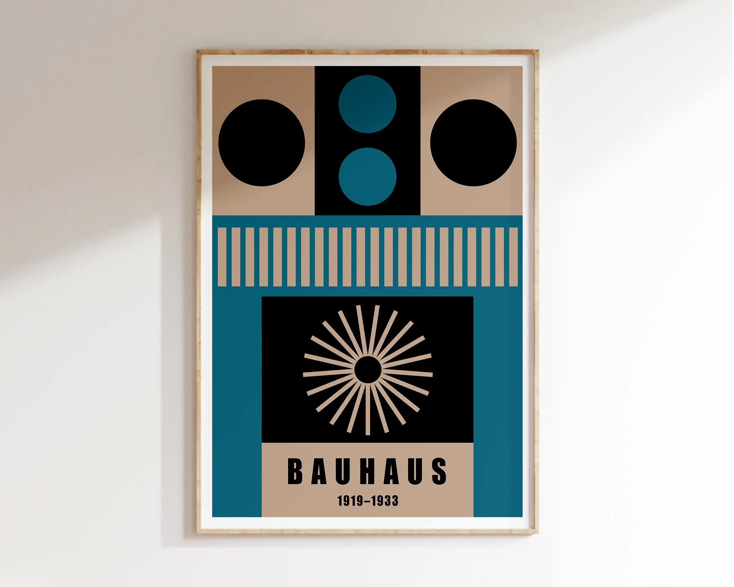 Modernist Bauhaus Geometric Canvas Poster Living Room Wall Art Retro Prints Mid Century Home Decorative Wall Art Painting