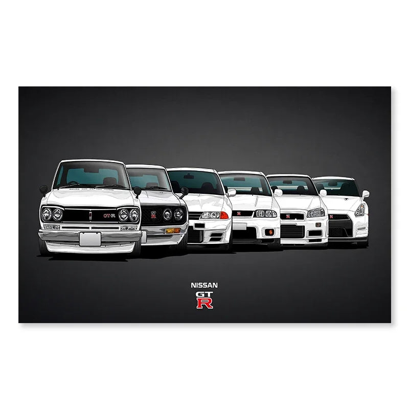 Racing Car Posters Fast and Furious Sport Cars Canvas Painting Racer Motorsport Livingroom Wall Art Printed Picture Home Decor