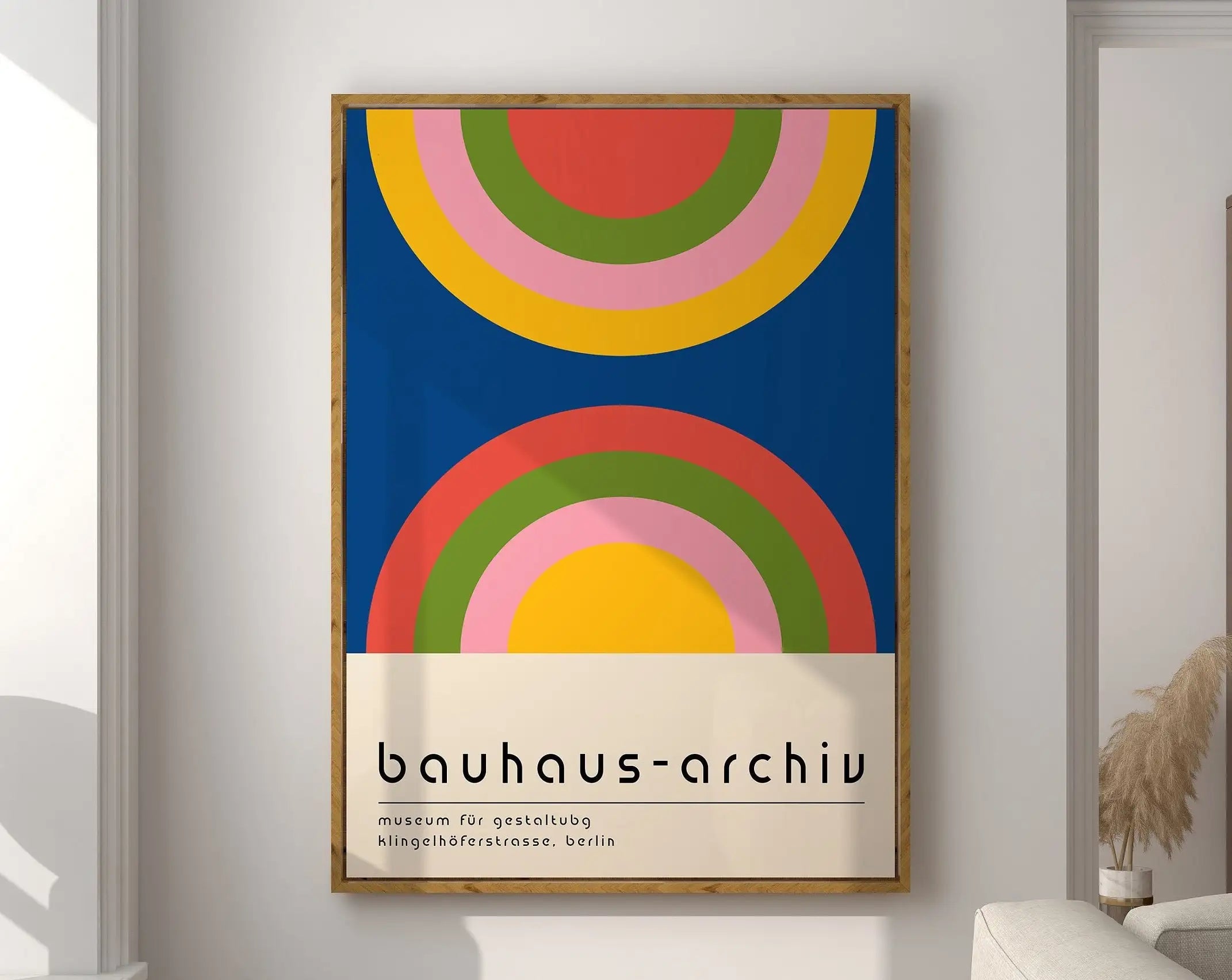 Modernist Bauhaus Geometric Canvas Poster Living Room Wall Art Retro Prints Mid Century Home Decorative Wall Art Painting