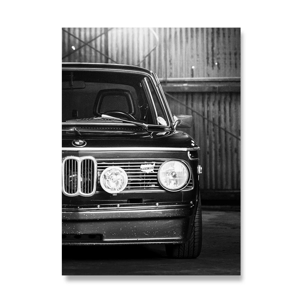Large Fashion Luxury Car Wall Art Simple Black and White Supercar HD Canvas Poster Prints Home Living Room Decoration No Frame