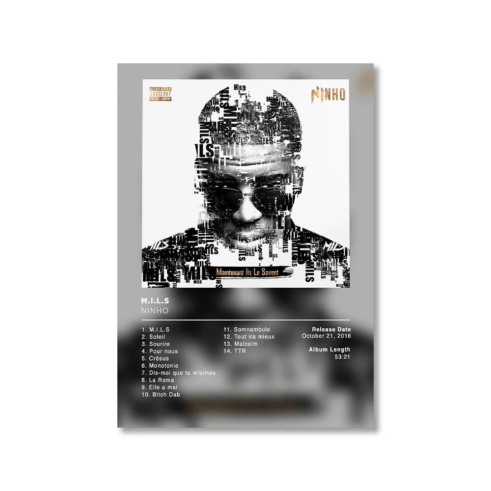 Modern Music Albums Wall Art Poster Prints Pop Music Album Covers Canvas Painting Picture for Living Room Home Decor