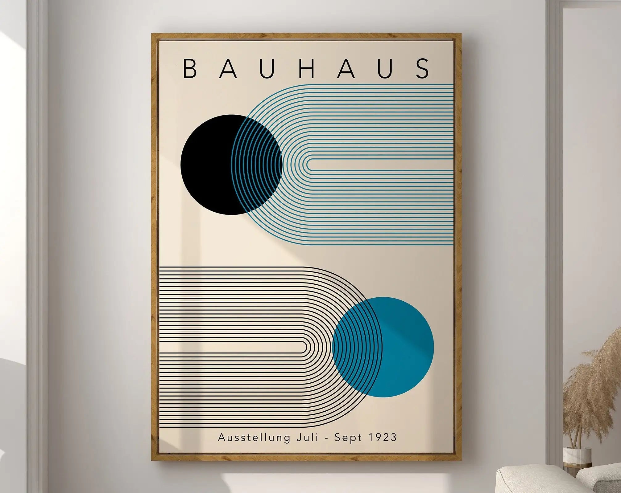 Modernist Bauhaus Geometric Canvas Poster Living Room Wall Art Retro Prints Mid Century Home Decorative Wall Art Painting