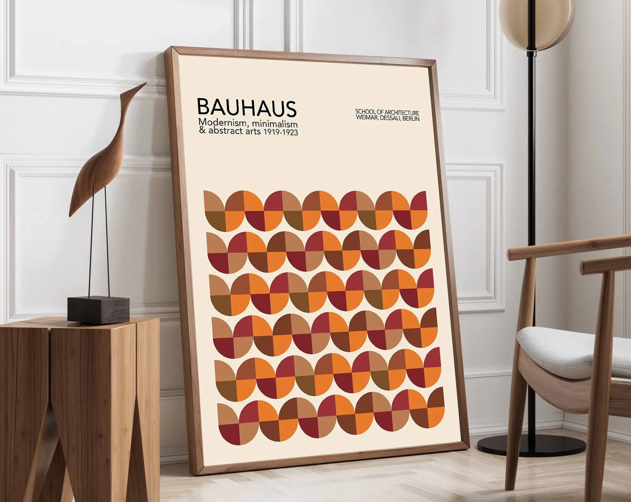 Modernist Bauhaus Geometric Canvas Poster Living Room Wall Art Retro Prints Mid Century Home Decorative Wall Art Painting