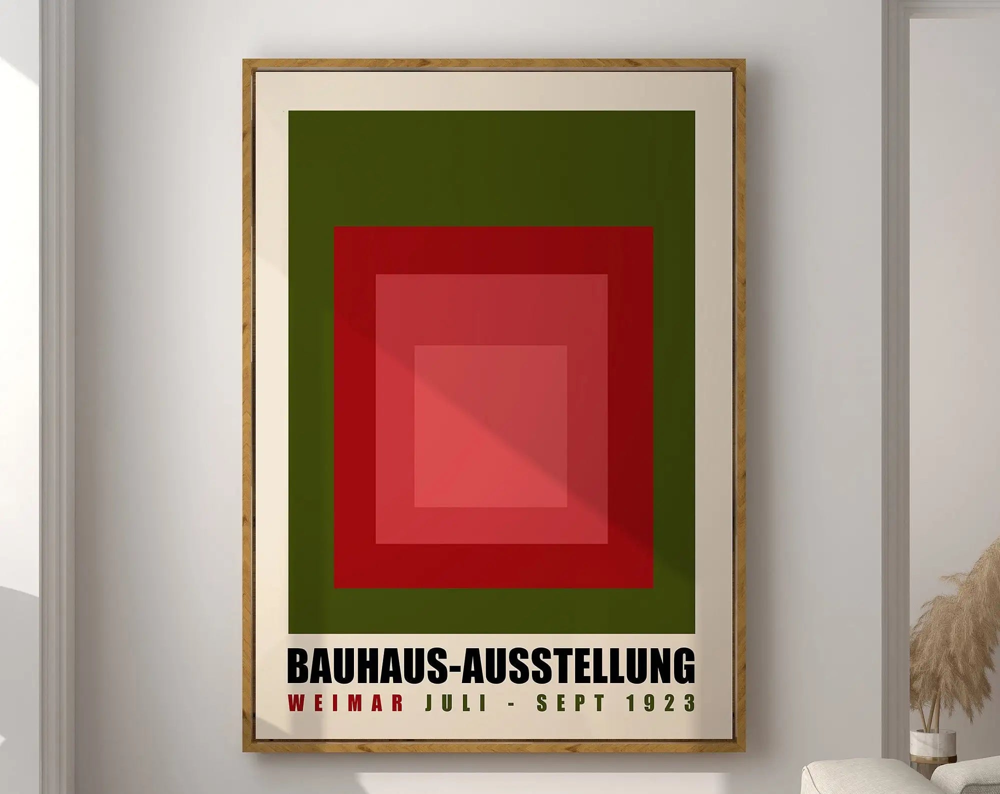 Modernist Bauhaus Geometric Canvas Poster Living Room Wall Art Retro Prints Mid Century Home Decorative Wall Art Painting