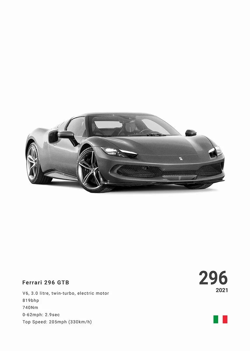 Black and White Porsche Posters and Prints Modern Cool Sports Car Canvas Painting Wall Art Pictures Home Bar Room Decoration