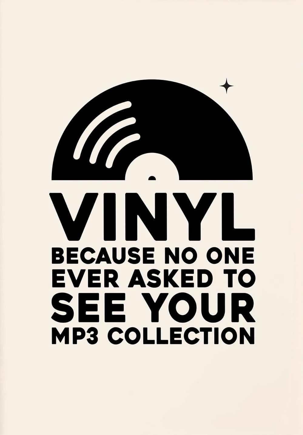 Cartoon Abstract Simple Black and White Music Vinyl Record Poster Canvas Paint Prints Art Pictures Room Home Wall Decor Gift