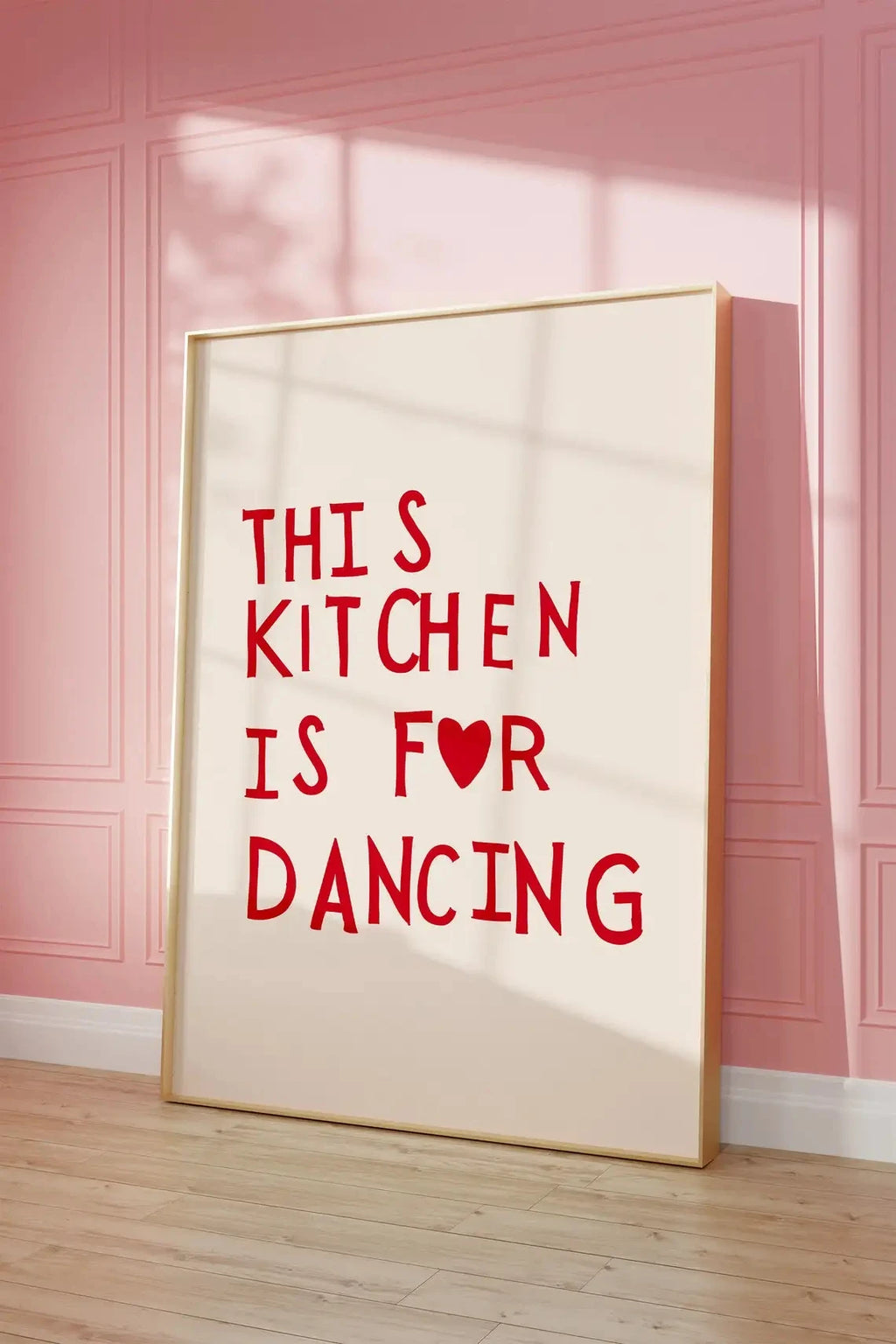 Aesthetic Kitchen Cute Cooking Wall Art Picture Nordic Canvas Painting Restaurant Decor Minimalist Heart Red Quote Poster Prints