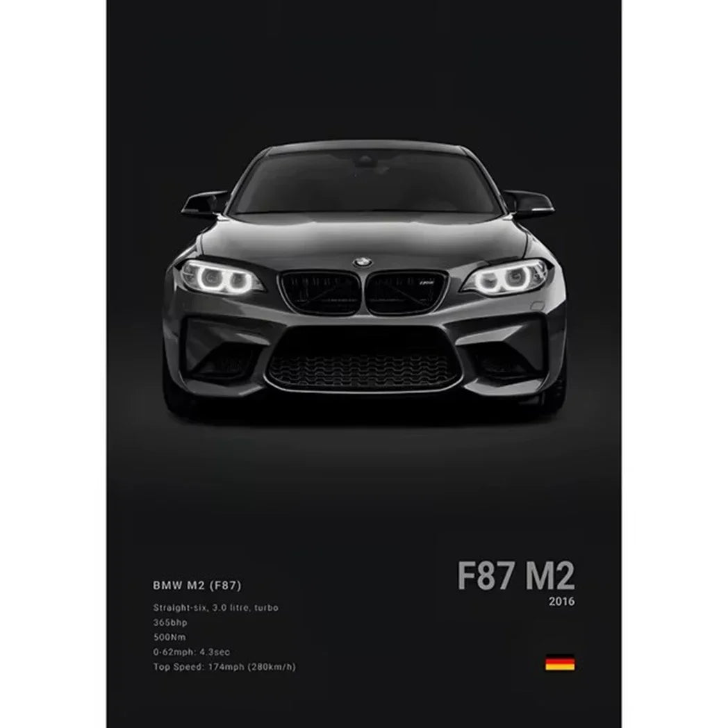 Pop Art Car Wall Art Posters for Modern Home Decor Canvas Prints M2 M3 M4 M5 Z8 CSL GTS Gifts For Car Enthusiasts Pictures Print