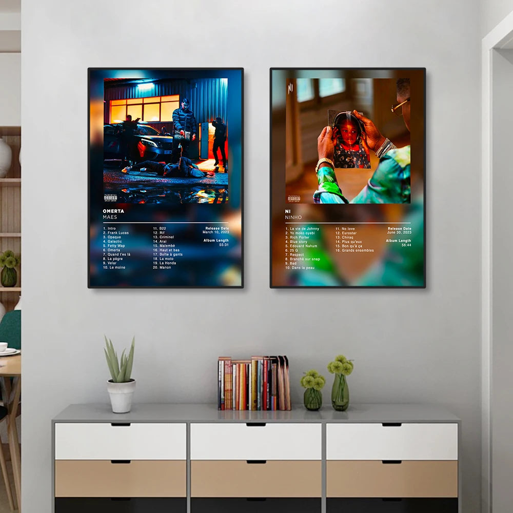 Modern Music Albums Wall Art Poster Prints Pop Music Album Covers Canvas Painting Picture for Living Room Home Decor
