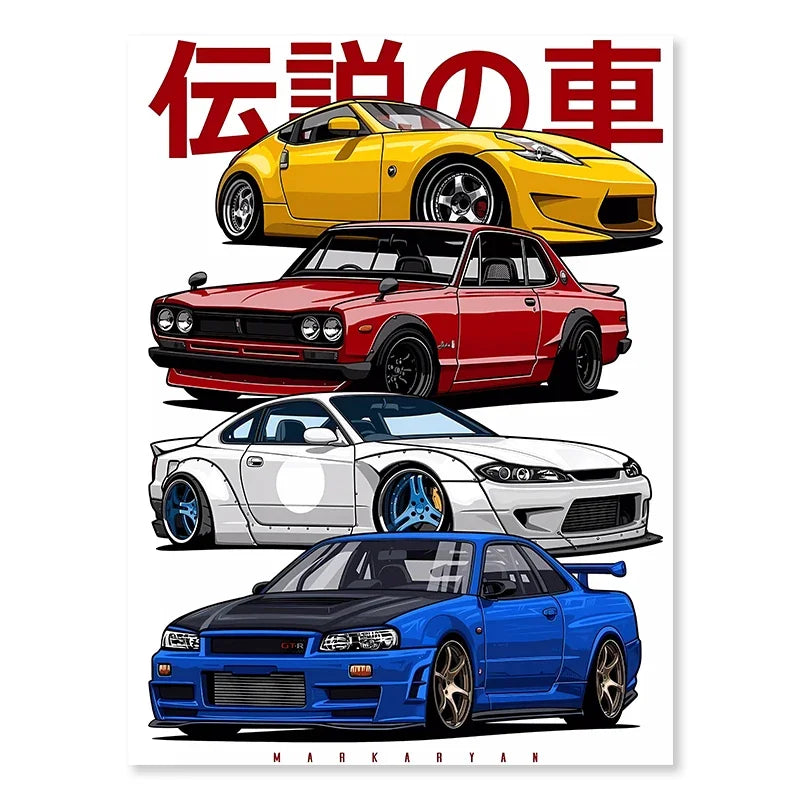 Racing Car Posters Fast and Furious Sport Cars Canvas Painting Racer Motorsport Livingroom Wall Art Printed Picture Home Decor