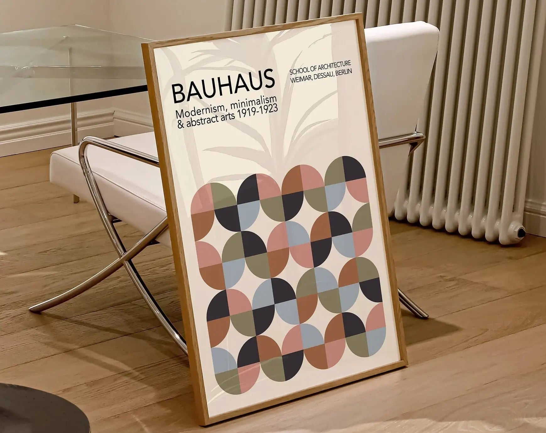 Modernist Bauhaus Geometric Canvas Poster Living Room Wall Art Retro Prints Mid Century Home Decorative Wall Art Painting