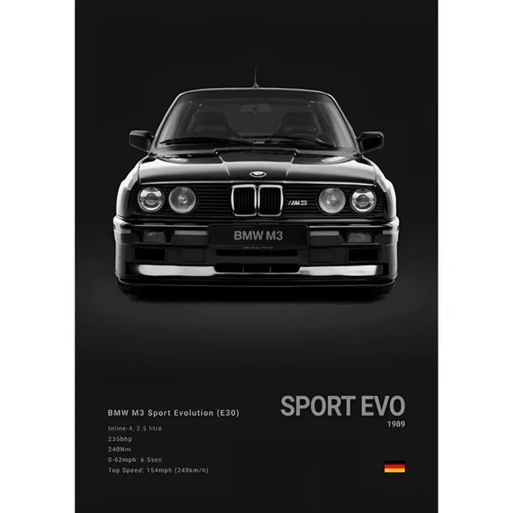 Pop Art Car Wall Art Posters for Modern Home Decor Canvas Prints M2 M3 M4 M5 Z8 CSL GTS Gifts For Car Enthusiasts Pictures Print