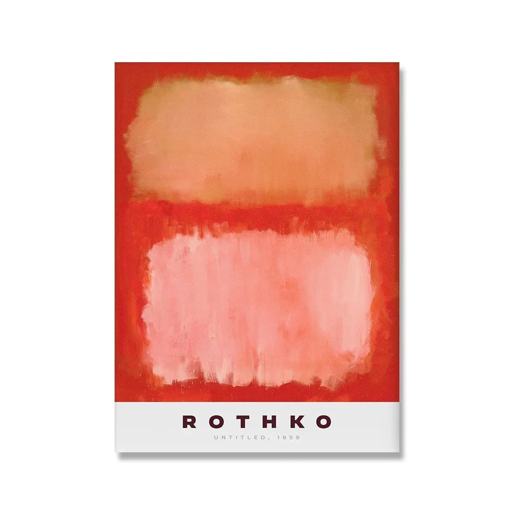 Scandinavian Modern Wall Art Mark Rothko Abstract Colorful HD Canvas Poster Prints Home Bedroom Living Room Decoration