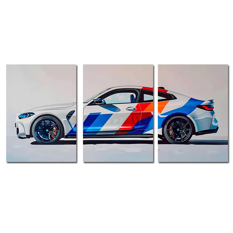 3Pcs Supercar Posters Sports Cars Print Famous Cars Canvas Painting Car Wall Art for Boys Room Home Decoration Birtday Gift