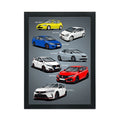 Canvas Painting Wall Art Classic Retro Car Poster and A4 Black Photo Frame 21x30CM Canvas Print Home Decoration Pictures