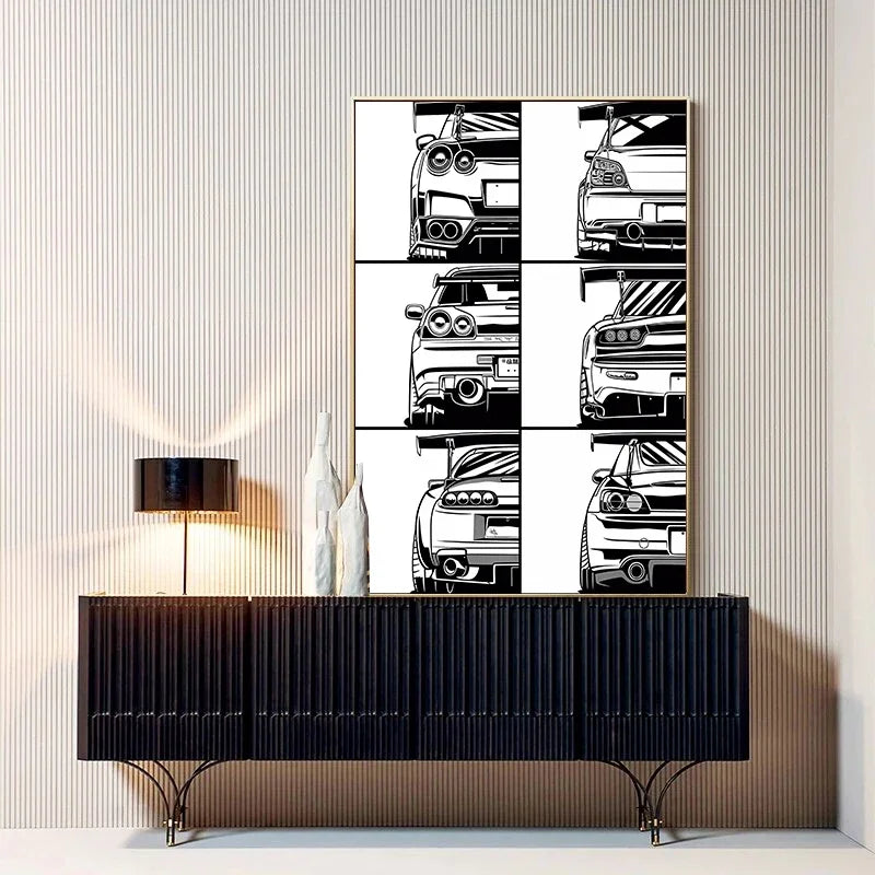 Racing Car Posters Fast and Furious Sport Cars Canvas Painting Racer Motorsport Livingroom Wall Art Printed Picture Home Decor