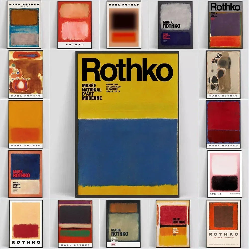 Scandinavian Modern Wall Art Mark Rothko Abstract Colorful HD Canvas Poster Prints Home Bedroom Living Room Decoration