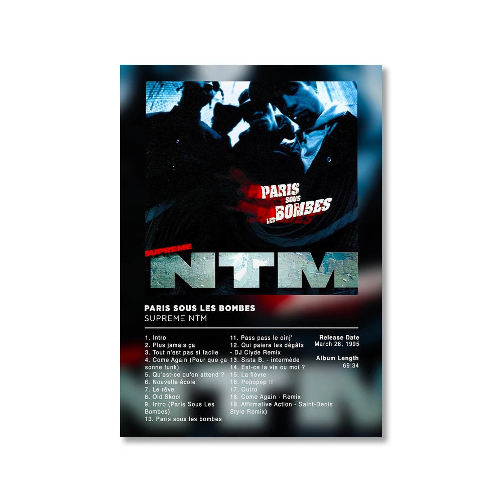 Modern Music Albums Wall Art Poster Prints Pop Music Album Covers Canvas Painting Picture for Living Room Home Decor