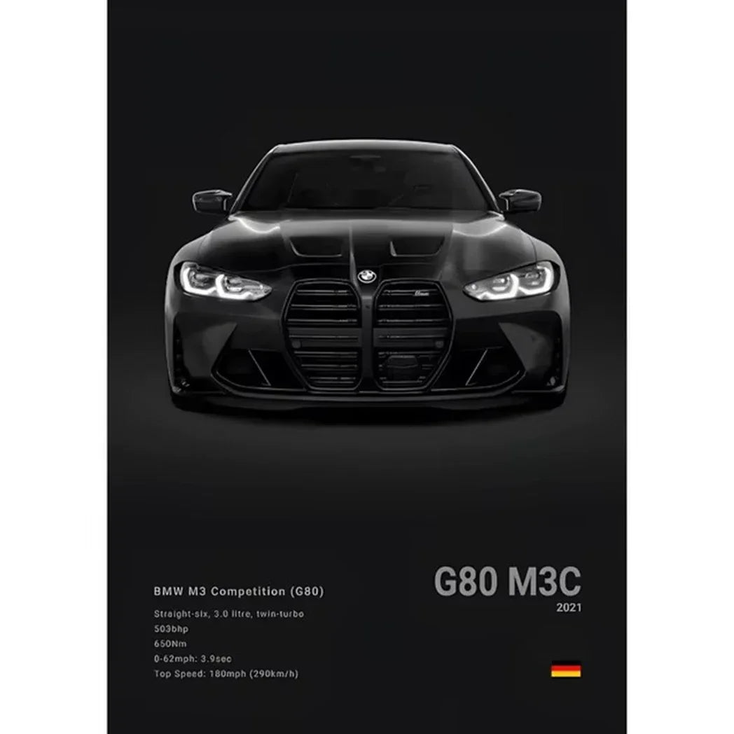 Pop Art Car Wall Art Posters for Modern Home Decor Canvas Prints M2 M3 M4 M5 Z8 CSL GTS Gifts For Car Enthusiasts Pictures Print
