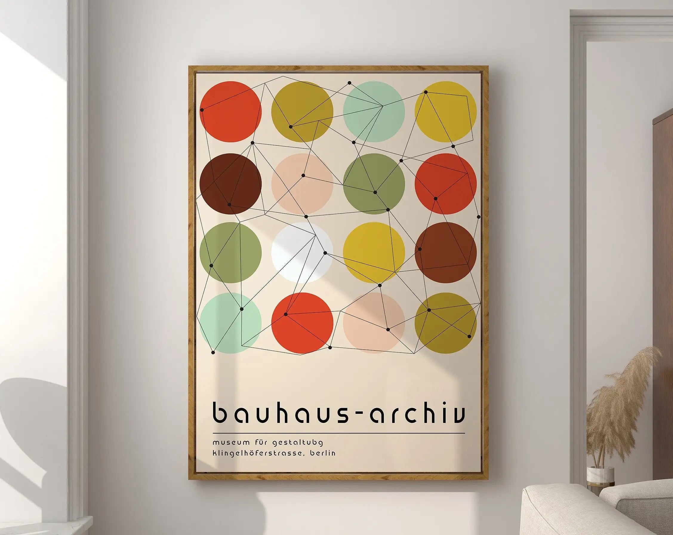 Modernist Bauhaus Geometric Canvas Poster Living Room Wall Art Retro Prints Mid Century Home Decorative Wall Art Painting