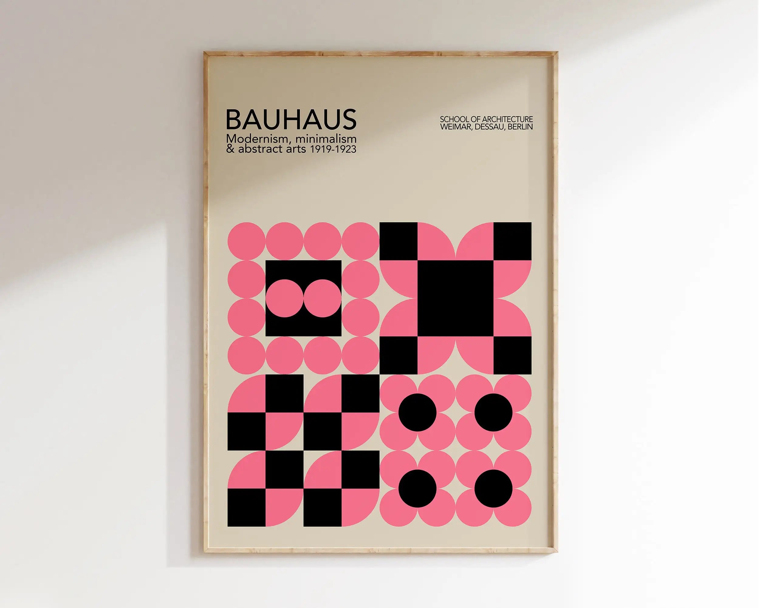 Modernist Bauhaus Geometric Canvas Poster Living Room Wall Art Retro Prints Mid Century Home Decorative Wall Art Painting
