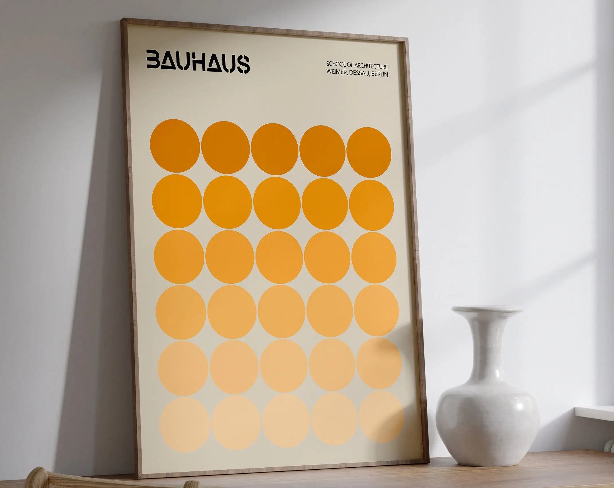 Modernist Bauhaus Geometric Canvas Poster Living Room Wall Art Retro Prints Mid Century Home Decorative Wall Art Painting