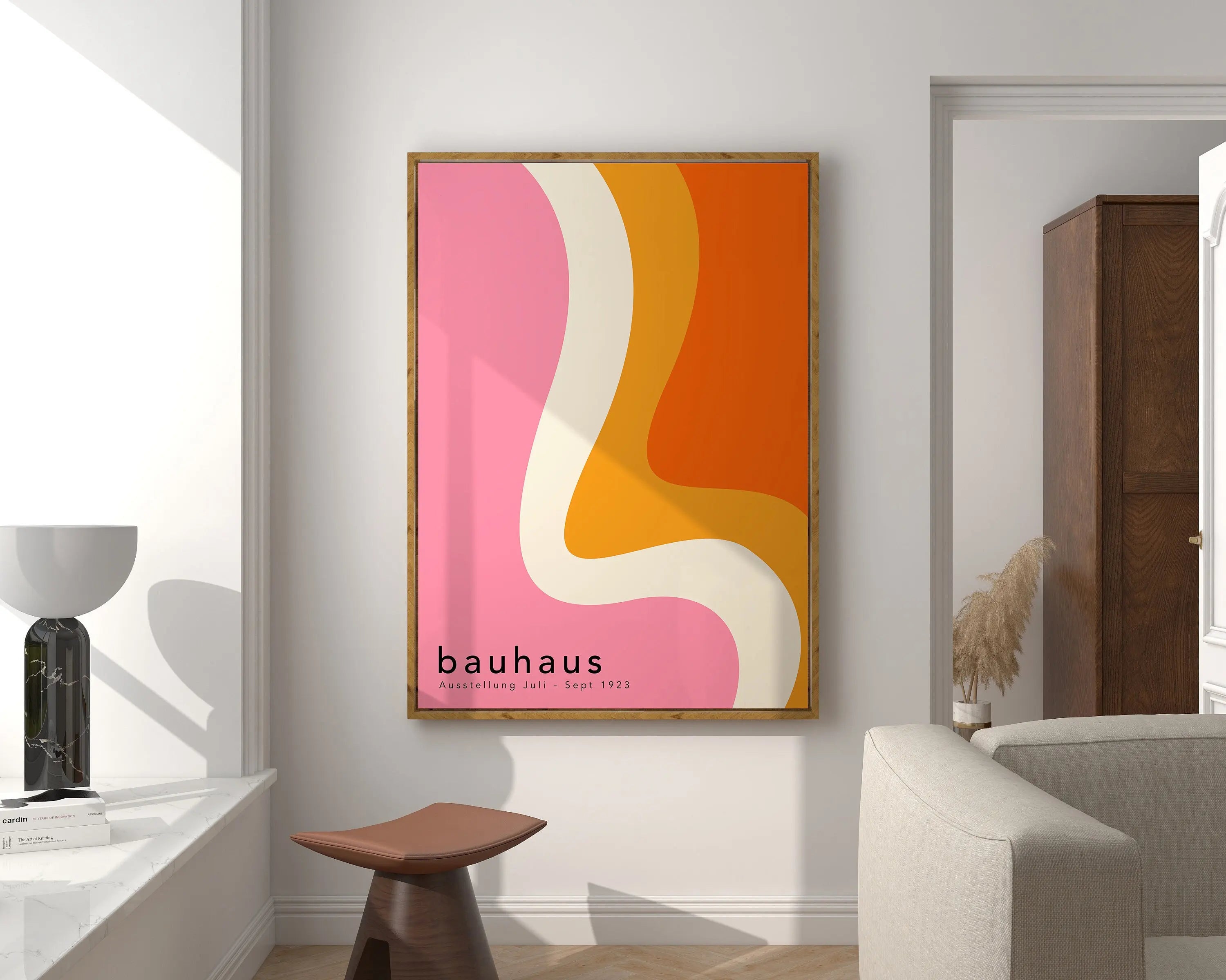 Modernist Bauhaus Geometric Canvas Poster Living Room Wall Art Retro Prints Mid Century Home Decorative Wall Art Painting