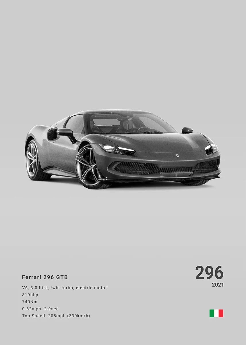 Black and White Porsche Posters and Prints Modern Cool Sports Car Canvas Painting Wall Art Pictures Home Bar Room Decoration