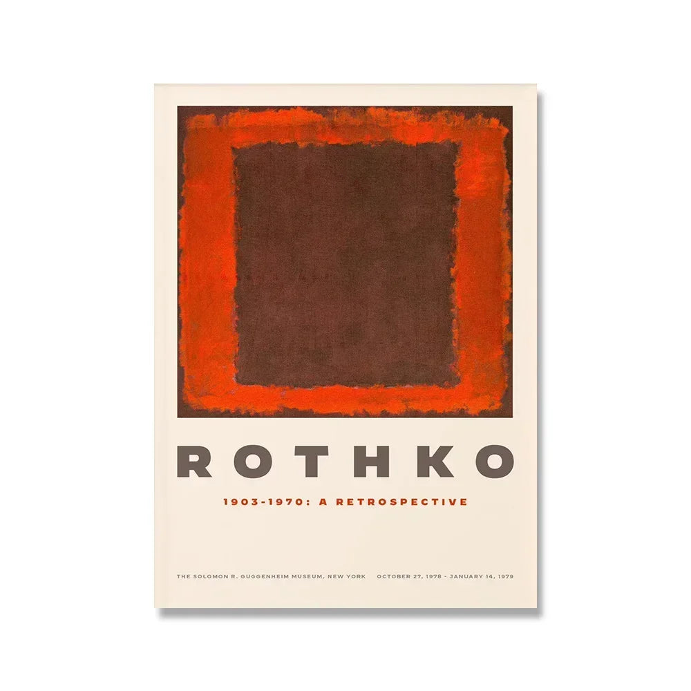 Scandinavian Modern Wall Art Mark Rothko Abstract Colorful HD Canvas Poster Prints Home Bedroom Living Room Decoration